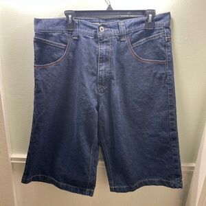 Red Tab South Pole  Dark Blue Jean Shorts